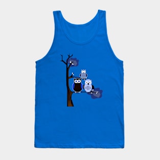 Blue Owls Tank Top